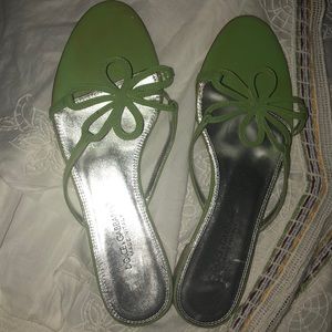 DOLCE & GABBANA size 8 lime green sandals